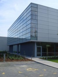 Glass building
